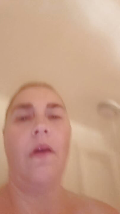 Mature BBW Playing with Herself Alone in the Shower