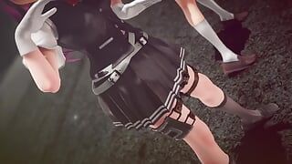 Mmd r-18 - anime - chicas sexy bailando - clip 419