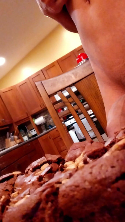 Fresh brownies and big fat cock