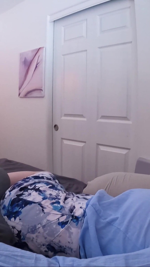 Stepson shares a bed with stepmom and they try not to get naked | Clip 1