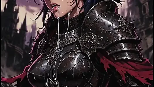Heroic DARK Fantasy Warrior, Anime Ai generated