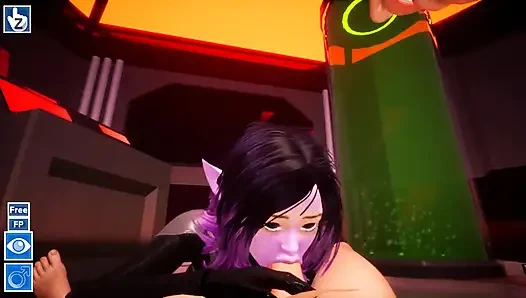 Last hope: alien girl, extreme deepthroat and cum swallow 16