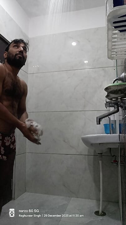 Indian desi police officer stepuncle get enjoy shower and masterbation part III