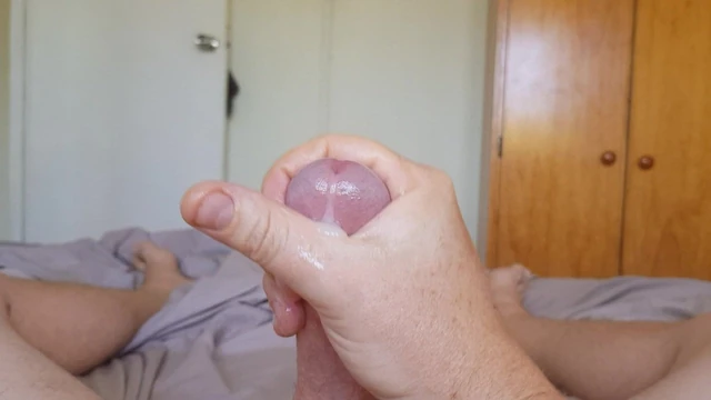 Horny cumshot self