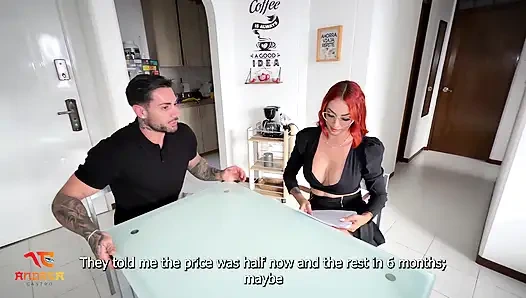 An Italian tourist fucks me raw with his big cock after closing a business deal - Andrea Castro & Dandy Love