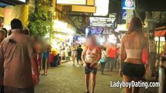 06 caminhada na rua Pattaya ladyboy bar vida noturna