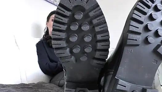 Lick My Boot Street Soles with Your Tongue! Lady Victoria Valente
