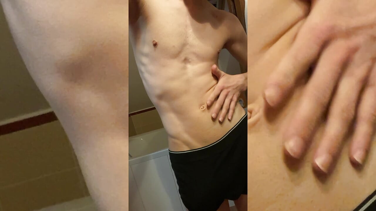 Skinny Boy Masturbates and Squirts Cum