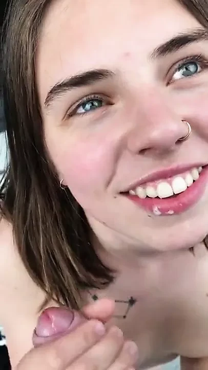 happy and cut gf sucks smegma cock