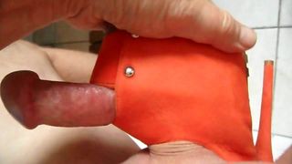 Scarpa patform arancione scopata
