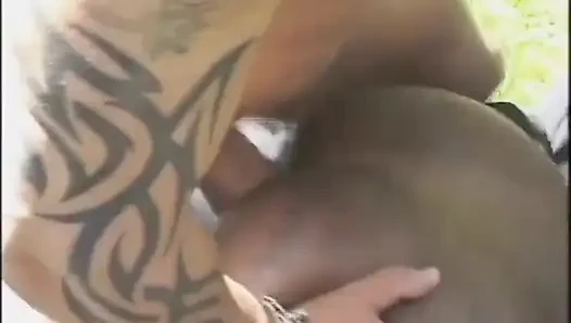 Sexy black girl on the big black cock in pussy in mouth...cum in mouth i...