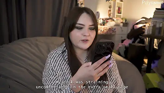 Porn story - ballgag I could only mumble while she fucked me with a strap-on