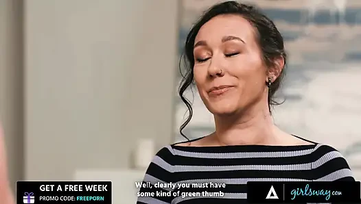 GIRLSWAY - MILF charlie forde enthüllt, dass sie sinn sage mag und nachbars rivalität zu romantischem sex macht