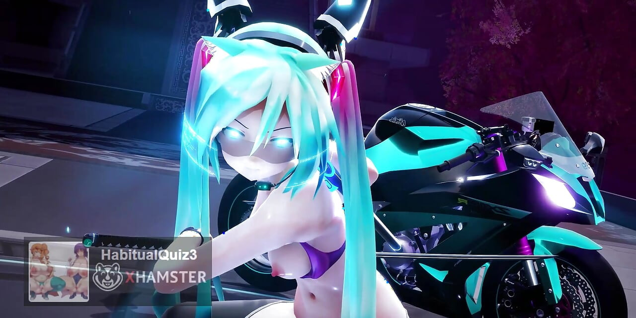 MMD R18 Miku NEON Ninja Cnderella, danse sexuelle Ahegao, MILF veut baiser un gode brutal, patron d’un groupe, hentai 3D