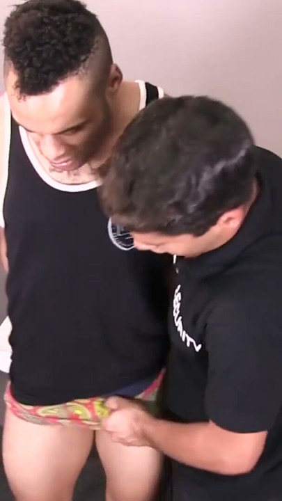 Jock caught stealing sucks dick and ends up barebacked | Clip 1