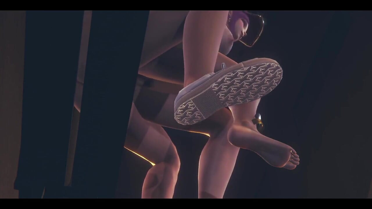 Lol Hentai 3D - Akali jebana na koljenima i sjedi na ulici - japanska azijska manga anime igra porno