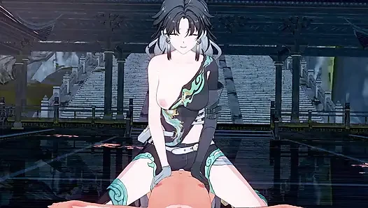 Wuthering waves - jianxin erotis lagi asik nyepong kontol - animasi hentai 3d
