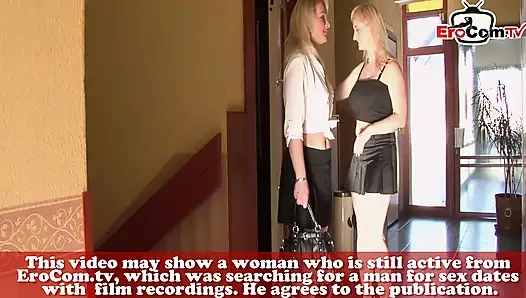 2 блондинки-бабушки занимаются анальным групповым сексом с BBC