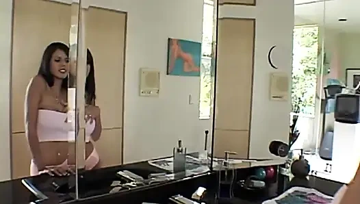 Double Penetration for Young Brunette with Big Tits