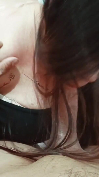 Hot And Busty Mature Wife Giving A Warmup Blowjob While She is Watching | Clip 1