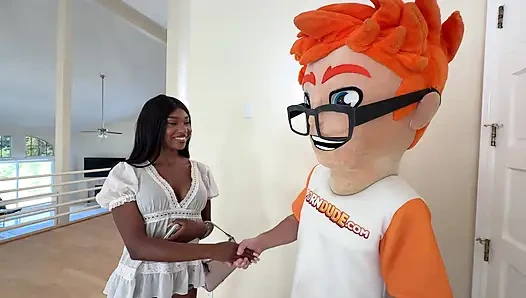 I Cast Athletic Ebony Babe Poppy Cox and She Ended Up on My Dick