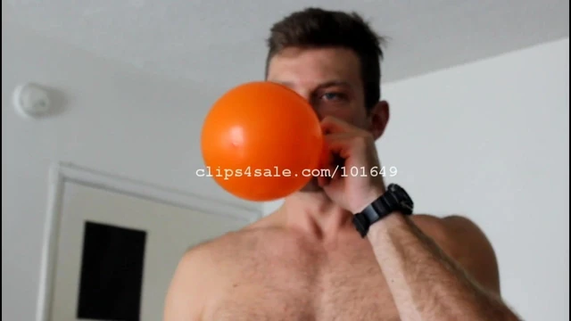 Balloon Fetish - Andrew Blowing Balloons Video 1