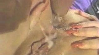 Britische Blondine Schätzchen Arsch geleckt und Muschi gefickt