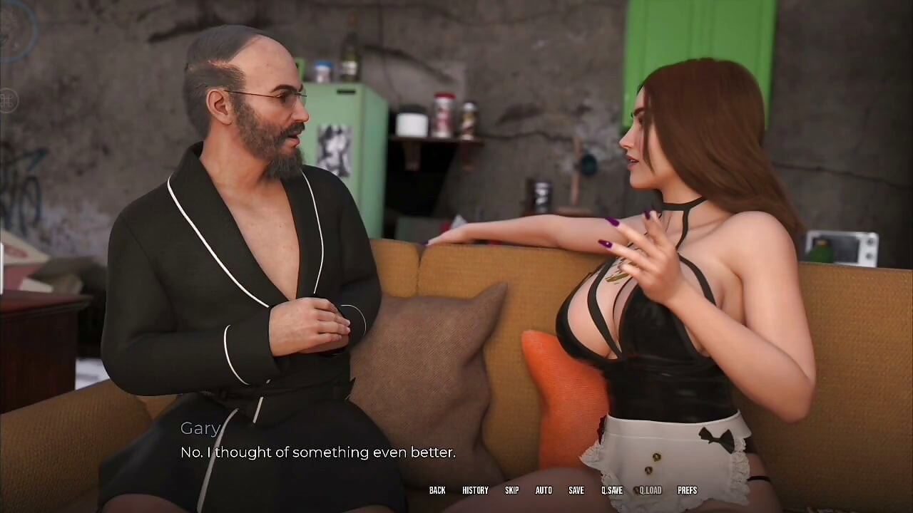 In Security- Luna Cleans Old Pervert Gary's Apartment