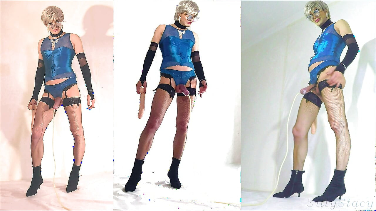 Blue Color Fits with Sissy Stacy Anal Play