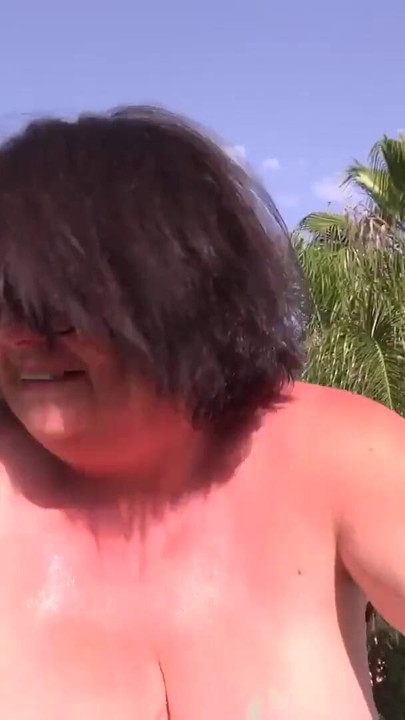 A Naughty Poolside Interview with Busty MILF JoJo Robinson | Clip 1