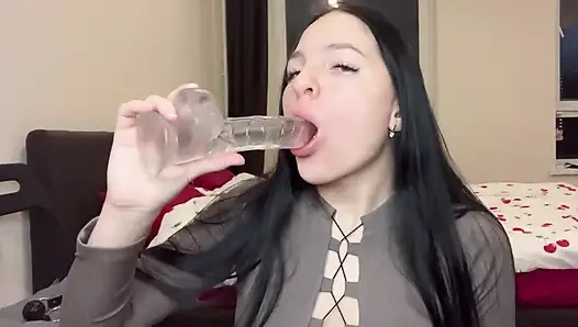 I Fuck My Tight Ass with an Elastic Dildo and Cum Several Times