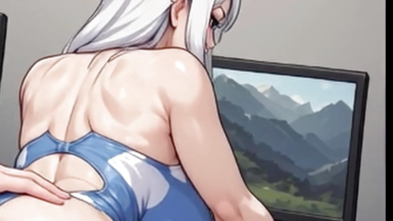 Waifu Amateur Teen POV - Office Swimwear Tease & Close-Up Boss Blowjob