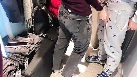 Sneaky Changing Room BJ - Amateur Girl Sucks Cock in Clothing Store RAW