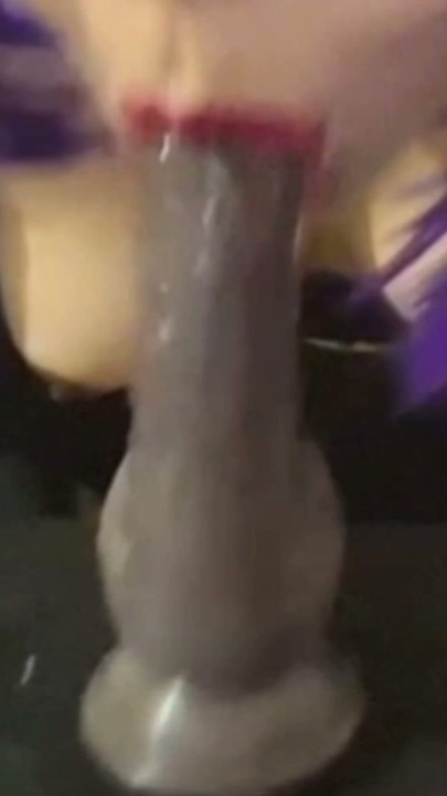 Cute Goth Femboy wearing BDSM nosehook Humiliated sucking BBC Cock and Drooling Semen | Clip 1
