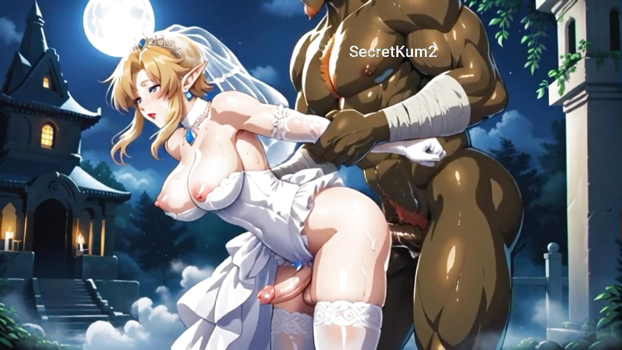 Tiny Futanari Nymph fuck wood monster outdoor moonlight AI Generated