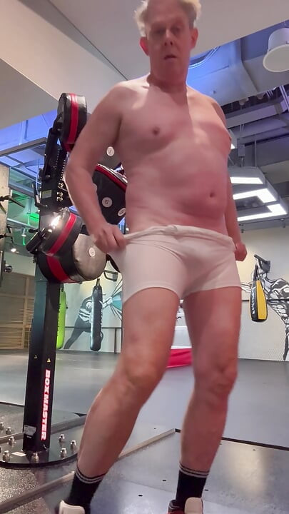 Naked in gym public