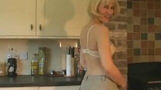 Hazel – masturbation in the kitchen after the dishes