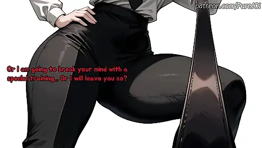 Endure Makima's degradation test to become her filthy puppy (CBT JOI)