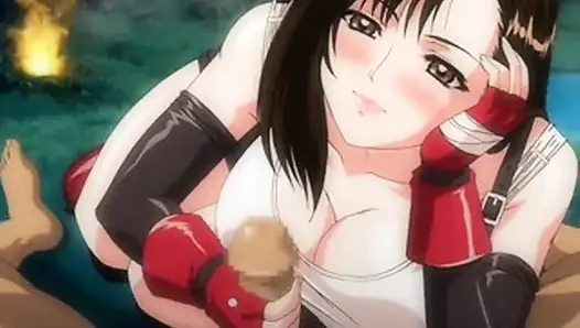 Sarcasticshovel392 präsentiert: Tifa Lockhart aus Final Fantasy VII erliegt einer intensiven, animeartigen Oralsex-Session mit englischen Untertiteln