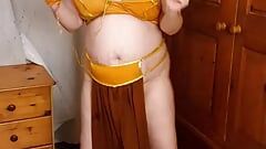 Princesa Leia Organa esclava cosplay grandes tetas y coño mojado afeitado