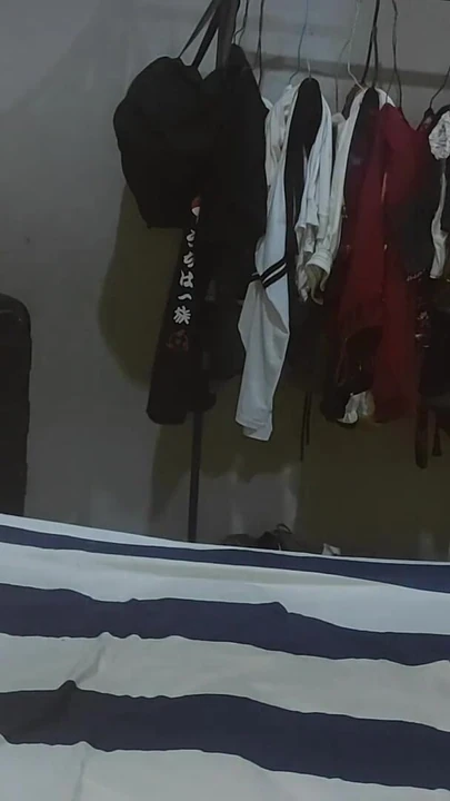 Captivating moment from "on my while I enter her room to see her undress, I like how that big ass and breasts look on her"