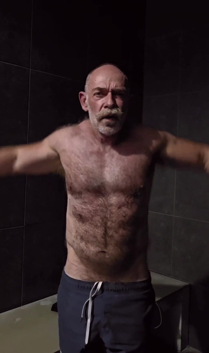 Flexing Hairy Muscle Bear