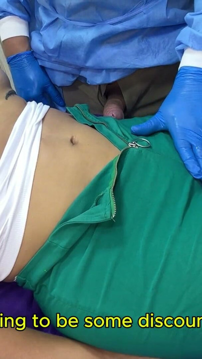 Perverted doctor took out his cock and caught the patient putting it in her pussy | Clip 1