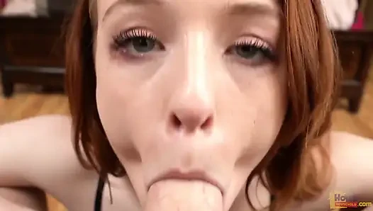 Petite Teen Sucks Big Cock