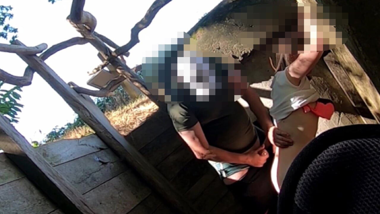 UDA MILF gets fucked hard at small old German bunker in public