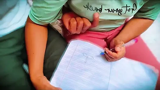 village girl gose to tution but is punished by the teacher for not completing her homework, and Fuck her tight pussy by teacher,