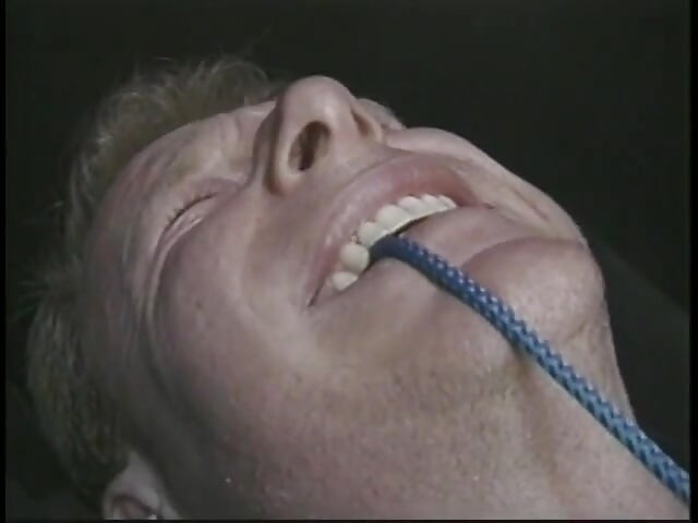 Bound man is subdued with strange penis remedy by two chicks in dungeon