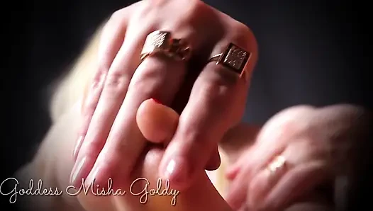 I’m going to count you to your orgasm, and after you will become my foot slave forever