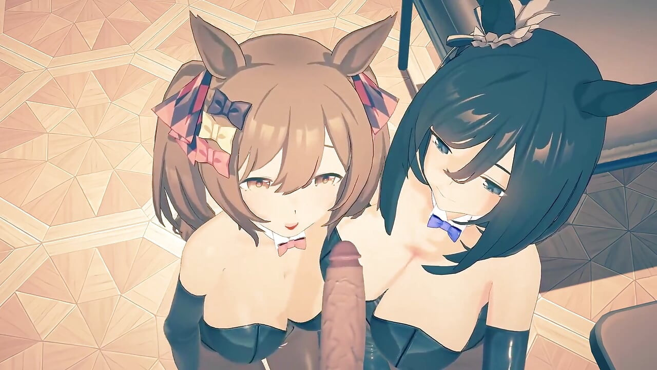Uma Musume - Eishin Flash และ Smart Falcon Bunnysuits - แอนิเมชั่นเฮนไต 3 มิติ