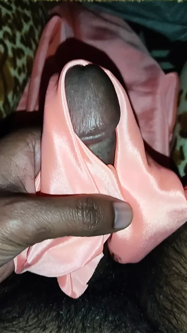 Dick head rub with orange satin silky salwar of neighbour bhabhi (48)